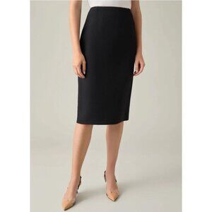 Kasper Skirt 16 Black Lined Stretch Polyester Classic Career Suit Coordinate NEW